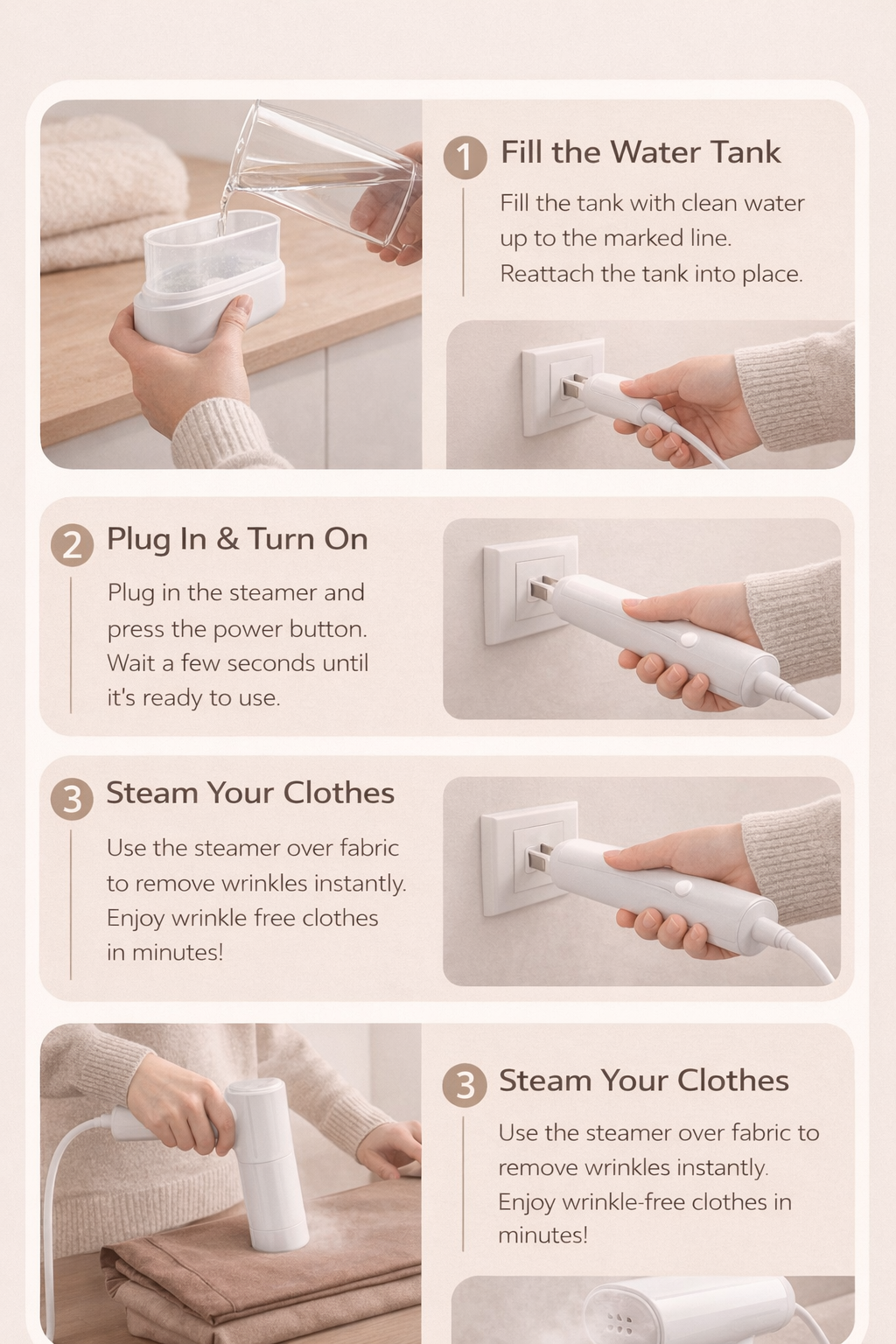 VELARE Portable Garment Steamer